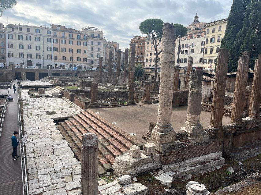 Ancient Rome: Archeological area Largo Argentina - The Curia of Pompey area and the assassination connection