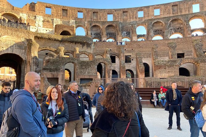 Express Colosseum with Arena Floor Guided Tour - Meeting point and ID checks, the two places people get burned