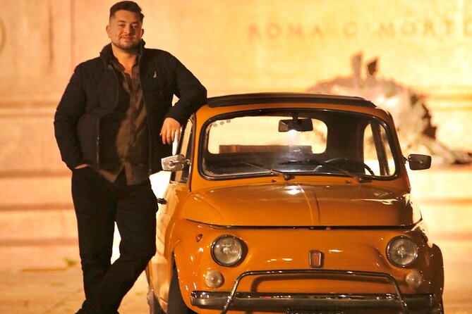 Fiat500 Night&Day Photoshoot, with a Roman, pickup included - The only island in Rome: bridges and that classic river-angle feeling
