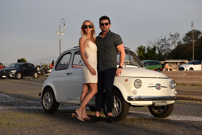 Fiat500 Night&Day Photoshoot, with a Roman, pickup included - Colosseum views, the oldest hill, and a look at ancient Rome’s scale