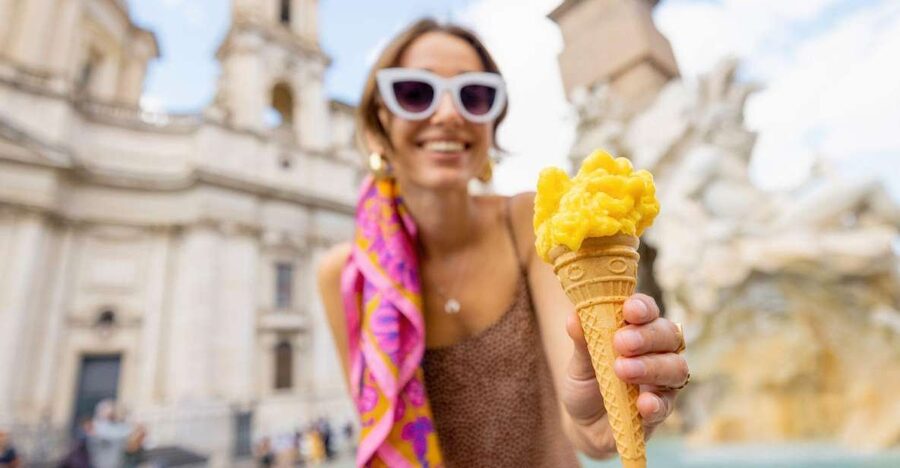 Gelato and Pasta Cooking Class in Rome - Piazza Navona - Welcome Prosecco, then gelato made the practical way