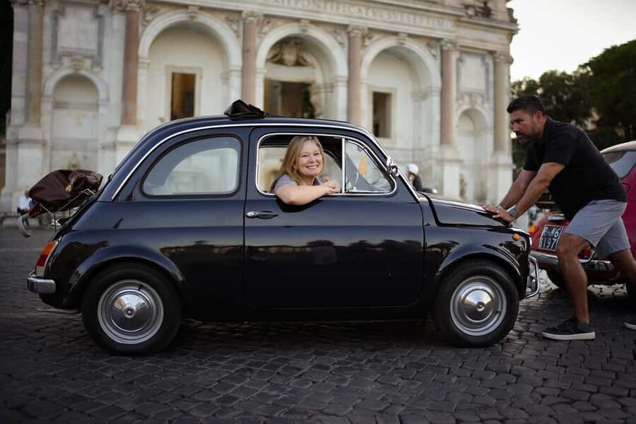 La Dolce Vita: Cruising Rome in a Classic Fiat 500 - Aventine Hill and Giardino degli Aranci: a calm, photo-ready pause