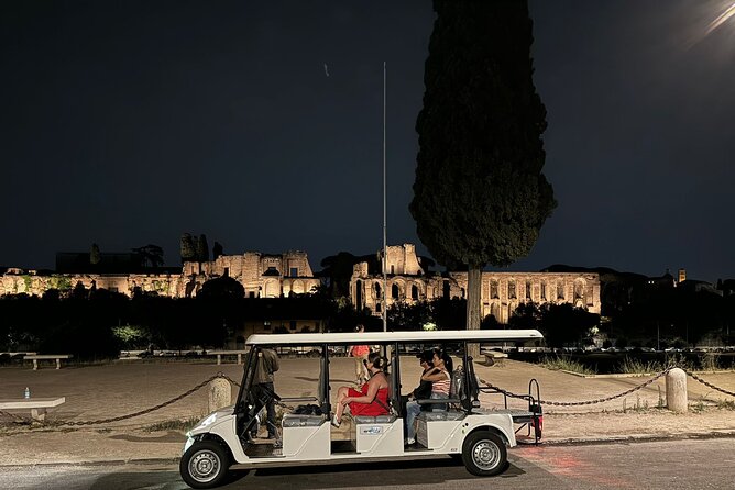 Nocturnal Rome Golf Cart Tour - The route includes a quick ancient facade reveal