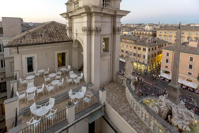 Open Air Opera Concert with Terrace aperitivo over Navona square - The rooftop La Grande Bellezza after the concert, 360° views with time limits
