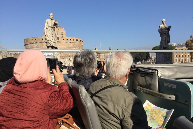 Panoramic Open Hop-on Hop-off Bus Tour 1 ticket x 3 routes - Piazza Venezia to Vatican City: where classic Rome meets the big sky