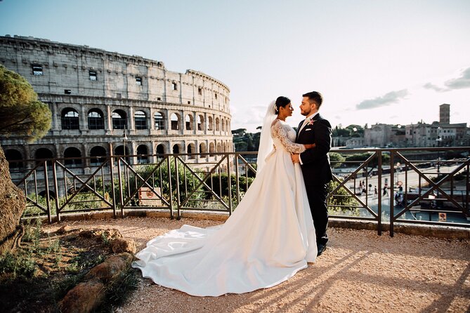 Private Photoshoot in Rome - Wedding Package: One Chosen Spot With a 90-Minute Flow