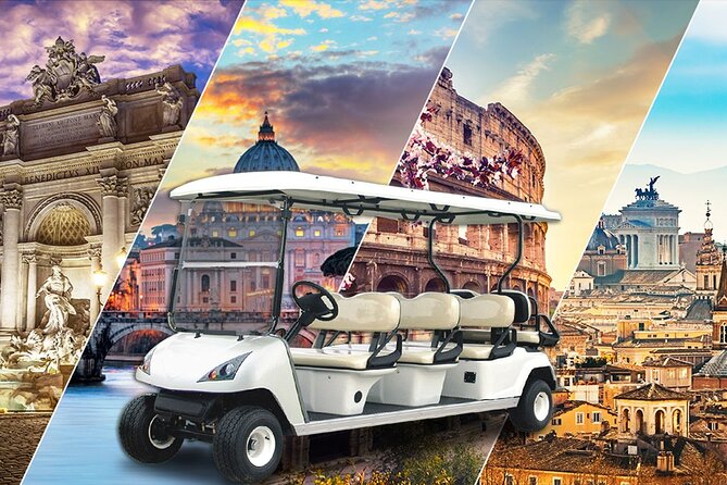 Private Piazza's, Fountains, Monuments & Basilicas Rome Golf Cart - Private golf cart, wide views, and fast Rome orientation