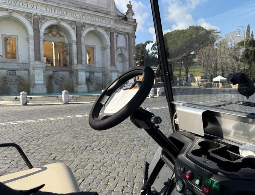 Roma: Golf Cart Night Pick up Tour - Trevi Fountain With Photo Time and Real Free Minutes