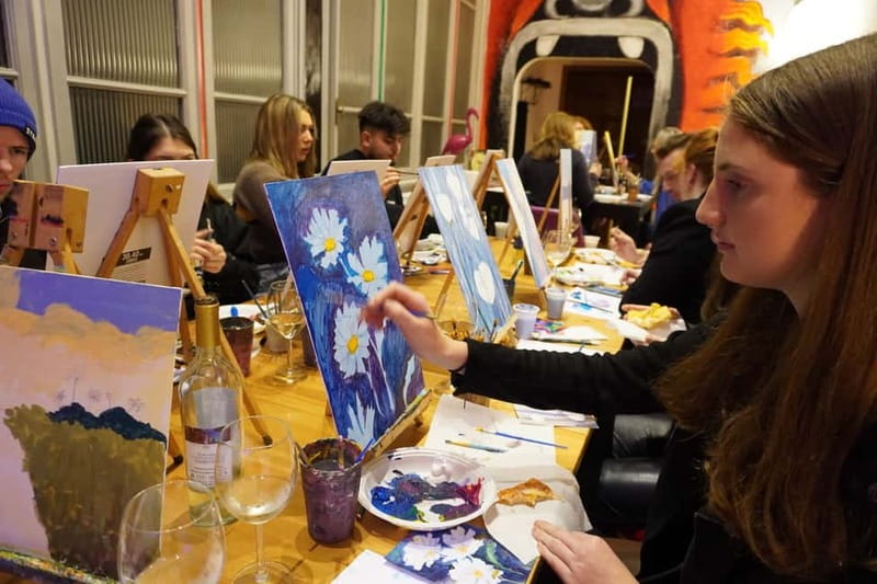 Rome: Afternoon Paint and Sip Experience in Piazza Navona - Unlimited wine and pizza al taglio, done the fun way