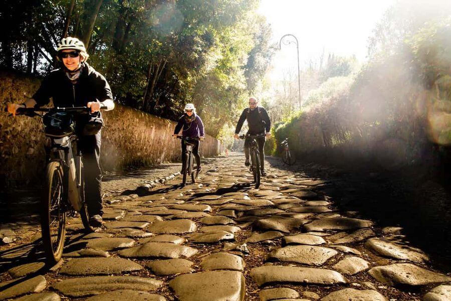Rome: Appian Way Aqueducts Bike Tour (UPG Catacombs & Lunch) - Porta San Sebastiano: the photo stop that sets the tone