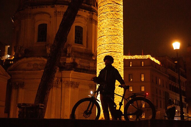 Rome by Night Tour with Top E-bike and optional Italian Dinner - Piazza Venezia and Via dei Fori Imperiali, the long-view payoff