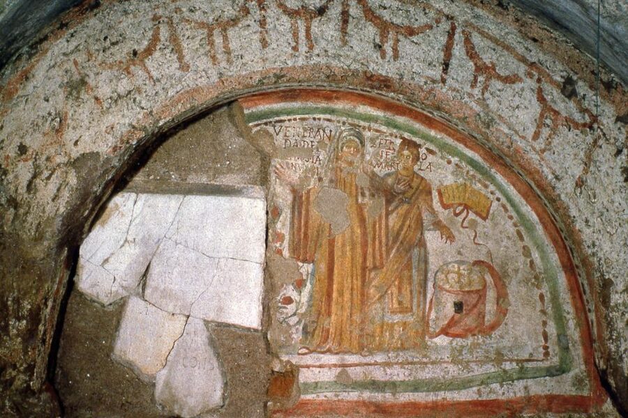 Rome: Catacombs of Domitilla Entry Ticket & Guided Tour - Nereus and Achilleus, Pope Damasus, and the basilica that grew