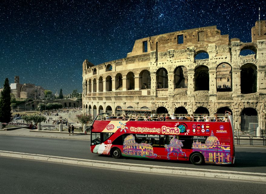 Rome: City Highlights Open-Top Bus Night Tour - Audio Guide in 8 Languages, Plus Headphones That Keep You Focused