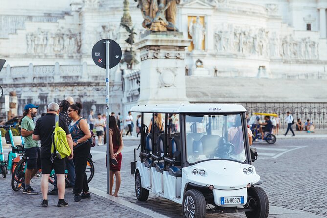 Rome: Evening Golf Cart Semi or Private Tour with Aperitivo - Circus Maximus and the Palatine hill viewpoint story you can actually follow