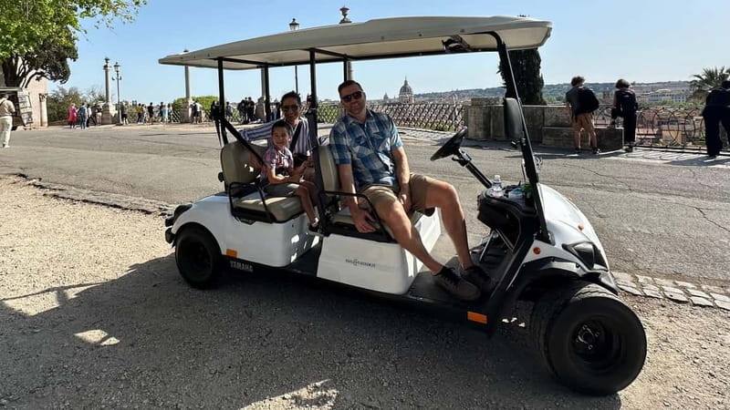 Rome: Golf Cart Tour with Professional Photoshoot - Orange Garden viewpoint: the stop that gives your photos depth
