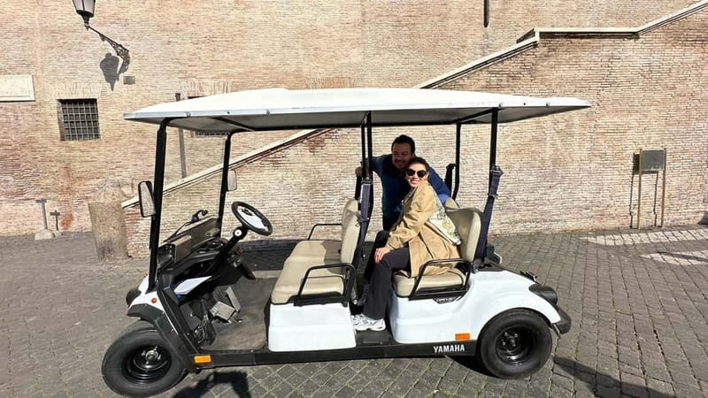 Rome: Golf Cart Tour with Professional Photoshoot - Fontana dellAcqua Paola photo stop: strong scenery, good lighting