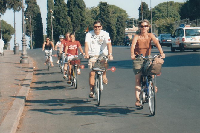 Rome Highlights by E-Bicycle Small group - Cycling the Roman Forum and getting that Trajan Market view