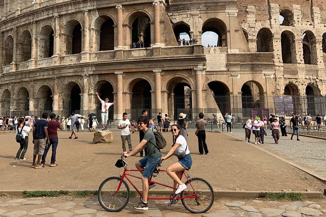 Rome Highlights by E-Bicycle Small group - Passing Circus Maximus with the chariot-race timeline