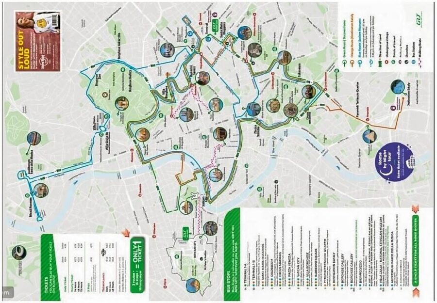 Rome: Hop-On Hop-Off Panoramic Bus Ticket - Access 3 Routes - Villa Borghese and Barberini Square: when Rome turns into neighborhoods and views