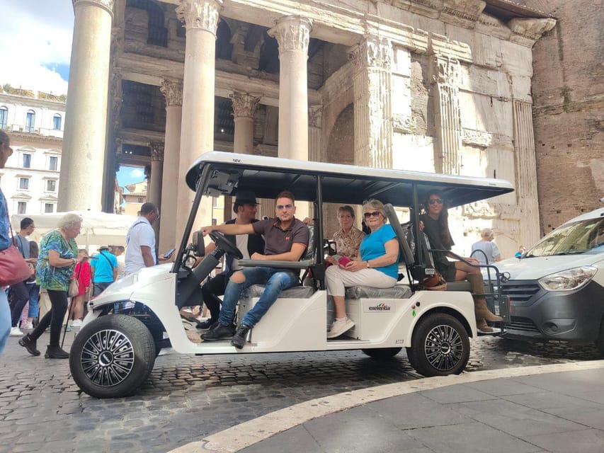 Rome: imperial city ,private golfcart tour & hotel pick-up. - Spanish Steps timing, Pincio Gardens views, and Villa Borghese