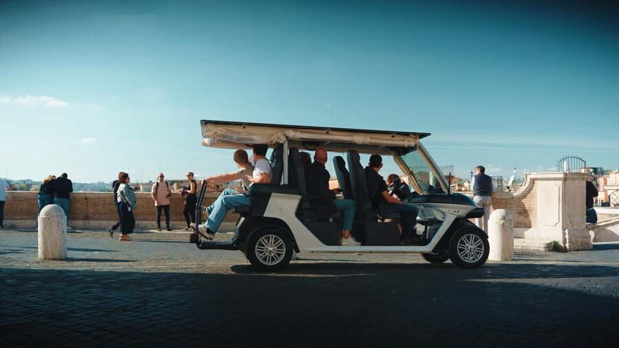 Rome in Comfort: 3-Hour Private Golf Cart Tour with Food Tasting - St. Peter’s Basilica and Castel Sant’Angelo: moving from ancient scale to Roman awe