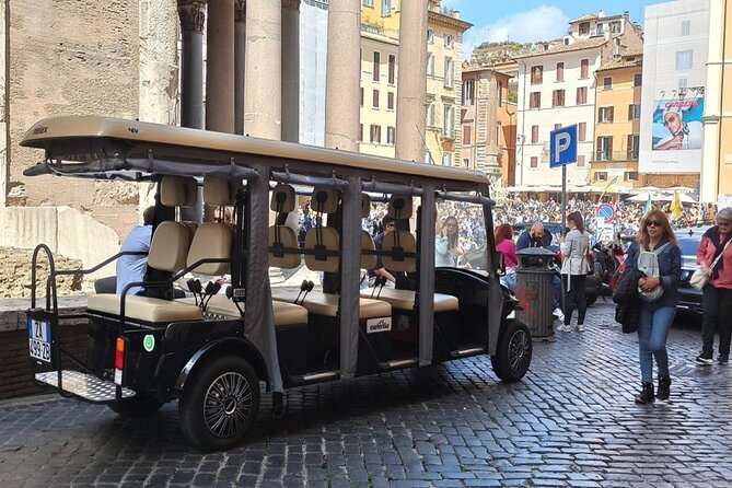 Rome Night Tour Highlights by Luxury Golf Cart - Pantheon Exterior Views, Then the Trevi Fountain Coin Moment