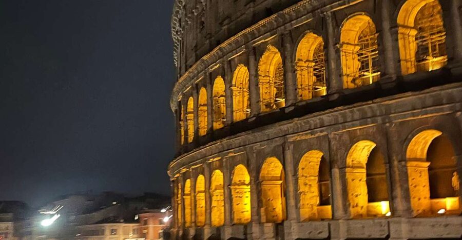 Rome: Nighttime Tour Outside the Colosseum with Local Guide - Trajan Forum stop: photo time plus practical context