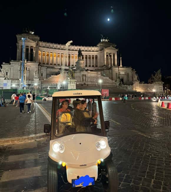 Rome: Nocturnal Golf Cart Tour - Key things I’d plan around