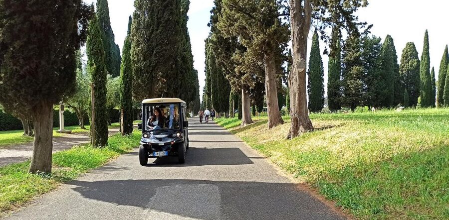 Rome: Official Catacombs Guided Tour with Golf Cart Shuttle - The Appian Way, then straight underground