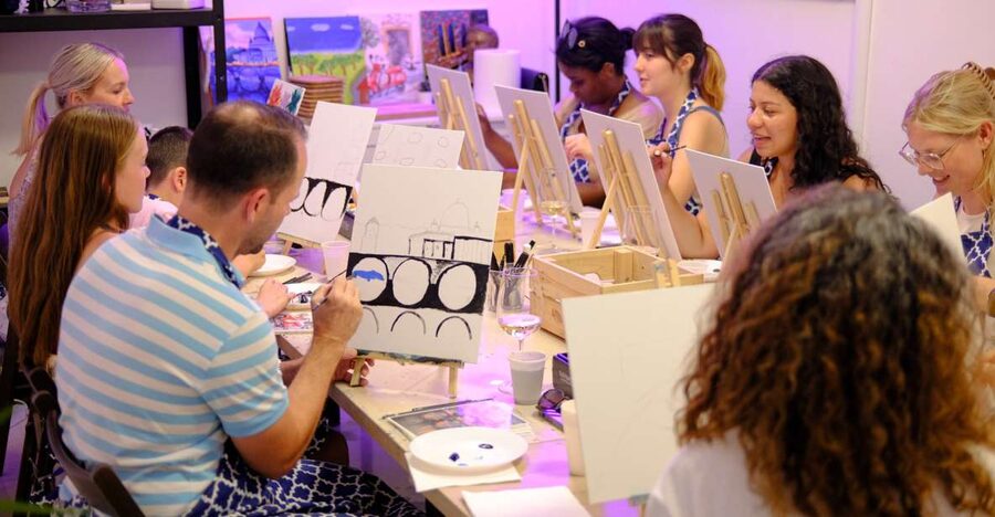 Rome: Painting Class with Unlimited Wine - Painting Rome From a 17th-Century Palazzo Studio