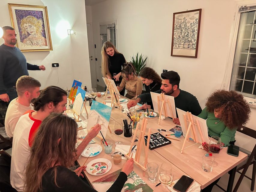 Rome: Painting Class with Unlimited Wine - The Painting Plan, From First Stroke to Take-Home Art