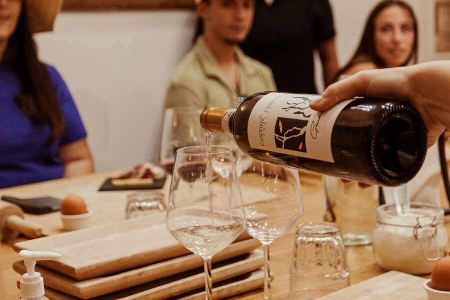Rome: Pasta Making with Wine Tasting and Dinner in Frascati - Inside the family wine cellar: two tastings with food