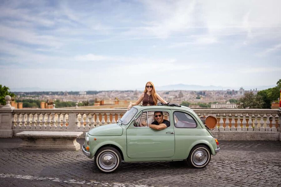 Rome: Photoshoot Service with Vintage Fiat 500 - Choosing private versus small group: comfort and flow