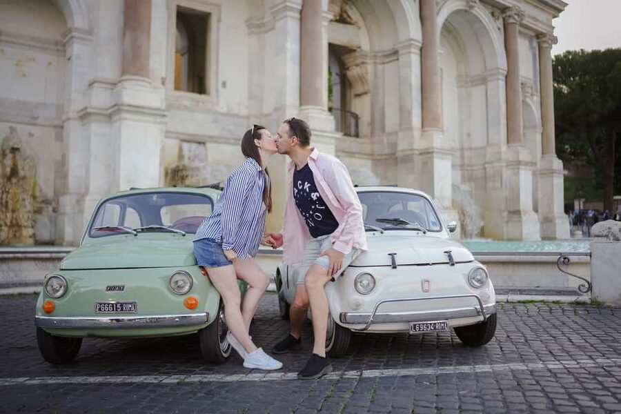 Rome: Photoshoot Service with Vintage Fiat 500 - Orange Garden (Giardino degli Aranci): where the photos start looking like postcards