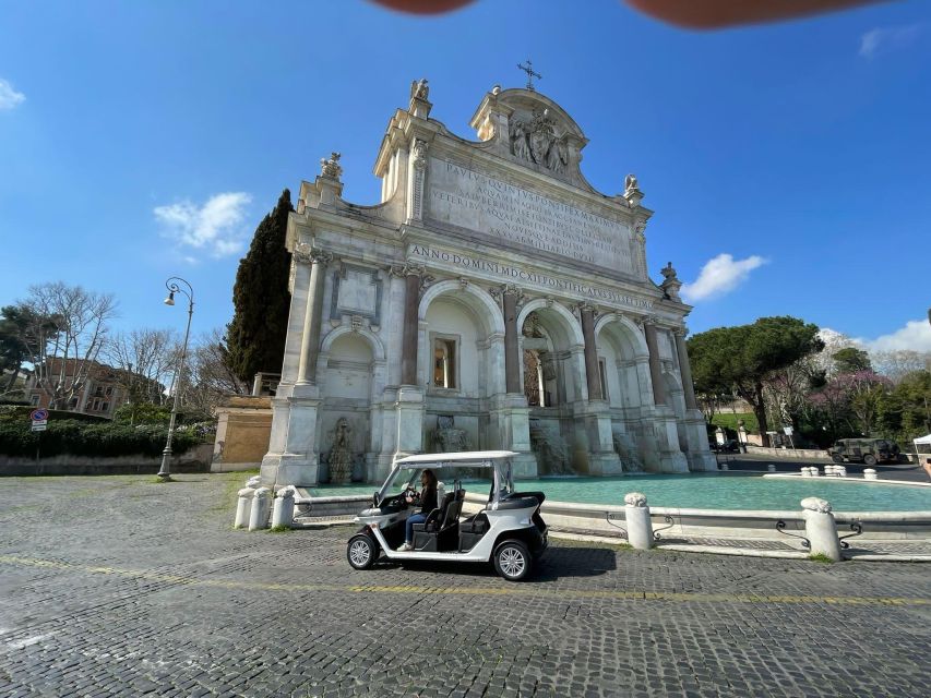 Rome: Private Golf Cart Tour with Artisanal Gelato Tasting - Giardino degli Aranci and the Aventine Keyhole: your Rome postcard break