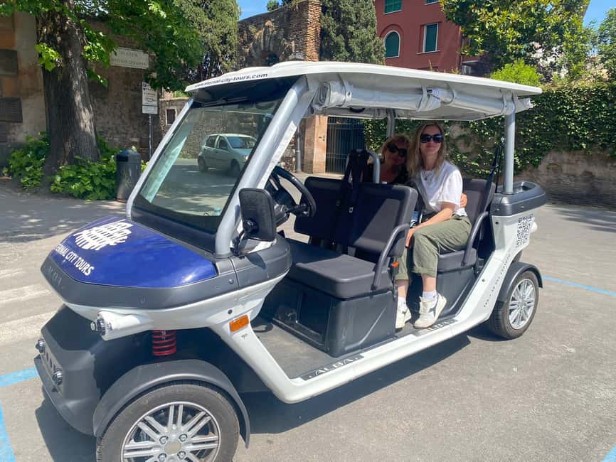 Rome: Private Golf Cart Tour with Artisanal Gelato Tasting - Trevi Fountain: see it, pause it, move on