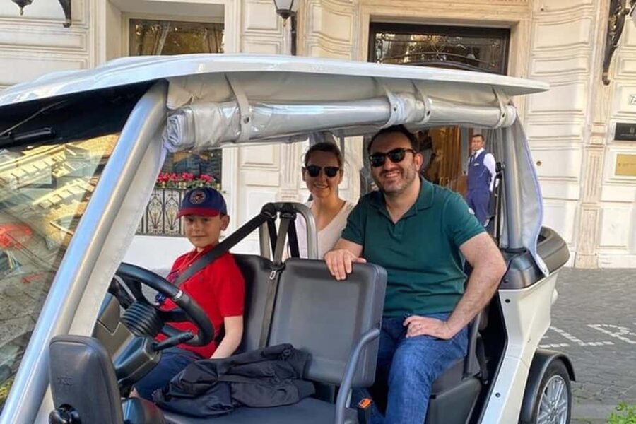Rome: Private Golf Cart Tour with Artisanal Gelato Tasting - Pantheon area: architecture appreciation, with a timing reality check