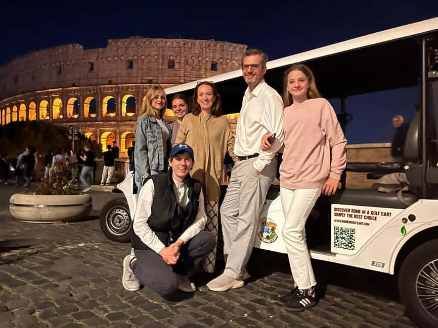 Rome: Private Nighttime Golf Cart Tour with Aperitivo - Key things I’d circle before you go