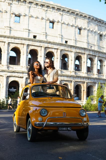 Rome Pro Photoshoot Service with Free Transport by Fiat 500 - Colosseum photo stop: your fastest path to a world-class backdrop