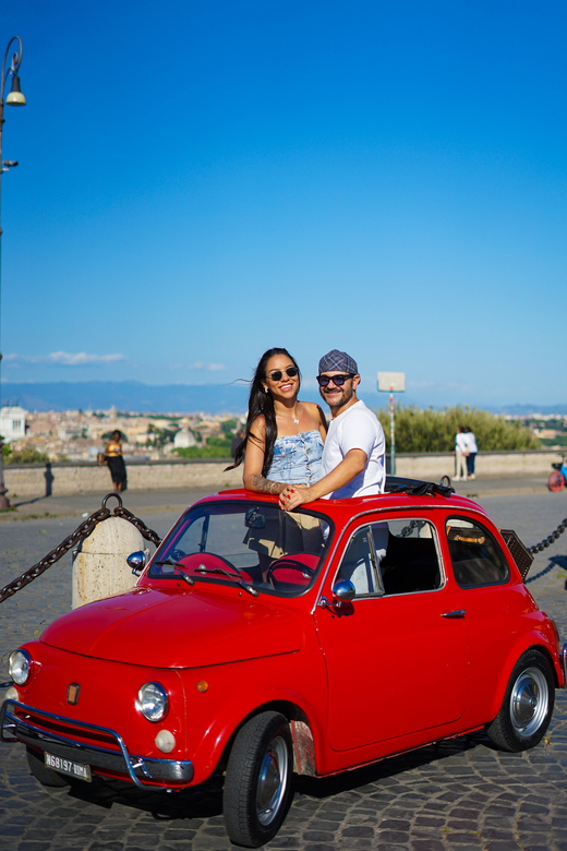Rome Pro Photoshoot Service with Free Transport by Fiat 500 - Trastevere, Fontana dell’Acqua Paola: character neighborhoods and Roman street scenes