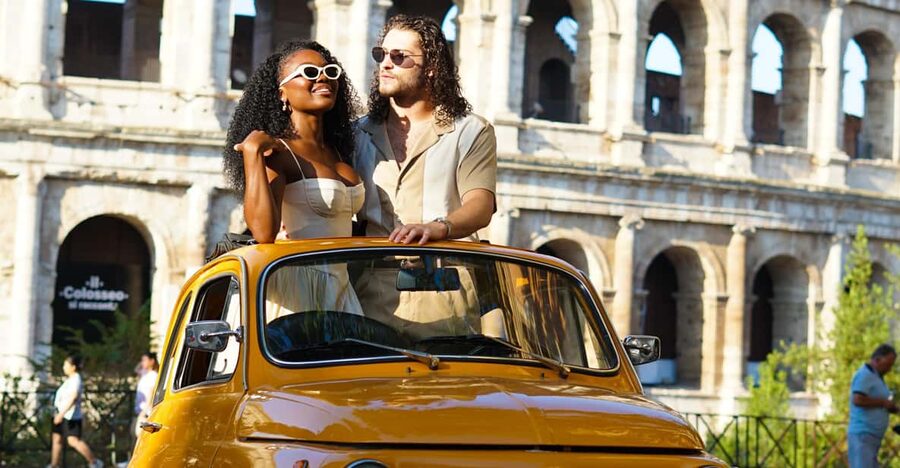 Rome Pro Photoshoot Service with Free Transport by Fiat 500 - The 2-hour plan, with minimal waiting and lots of Rome in motion
