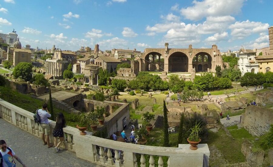 Rome: Roman Forum & Palatine Hill Tour - Colosseum and Circus Maximus views from the Palatine terrace