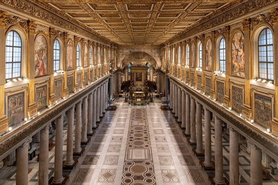 Rome: Santa Maria Maggiore Upper Areas Skip-the-Line Ticket - The Bernini Staircase: a travertine spiral with meaning