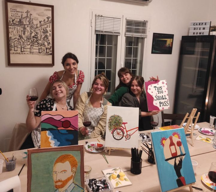 Rome: Small-Group Art Class with Wine - Wine and Pizza, Kept Practical So You Can Still Paint