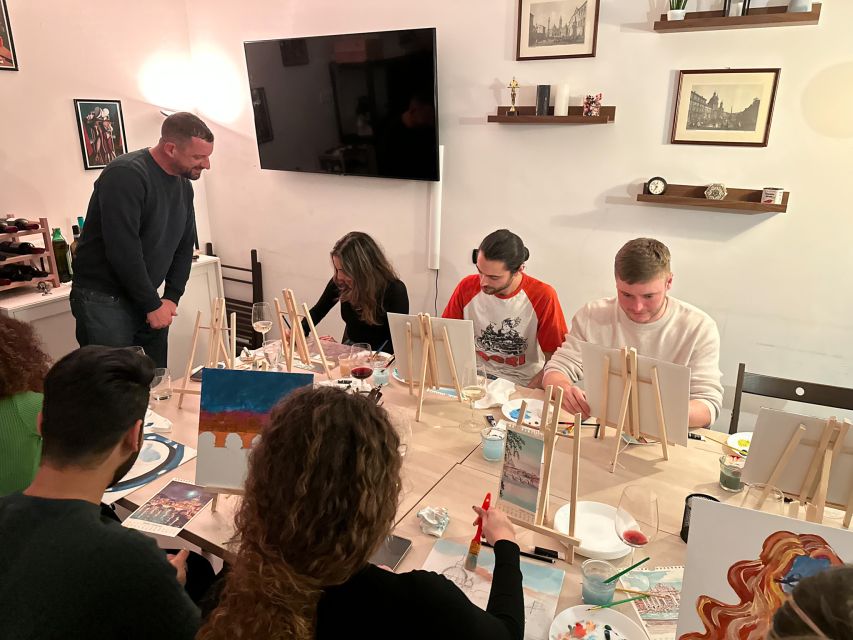 Rome: Small-Group Art Class with Wine - Take Home Your Canvas, Not Just a Photo