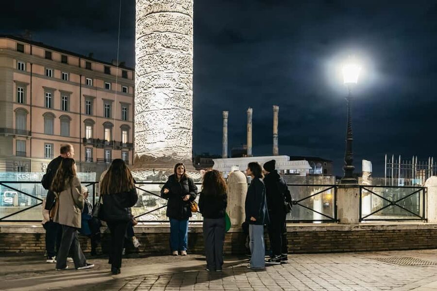 Rome: Small-Group City Highlights Moonlight Walking Tour - Via dei Fori Imperiali and Trajan’s Column: empire scale, explained simply