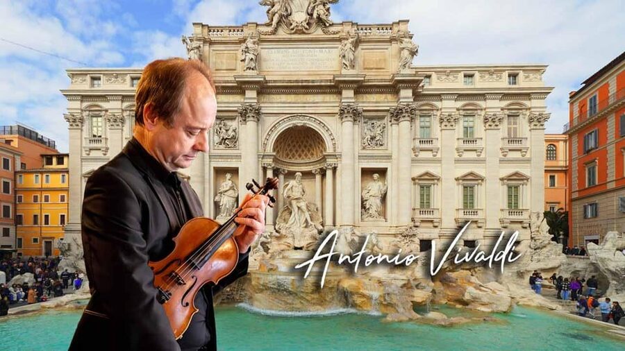 Rome: The Four Seasons by Vivaldi - The cast: Elvin Dhimitri, strings quintet, and harpsichord