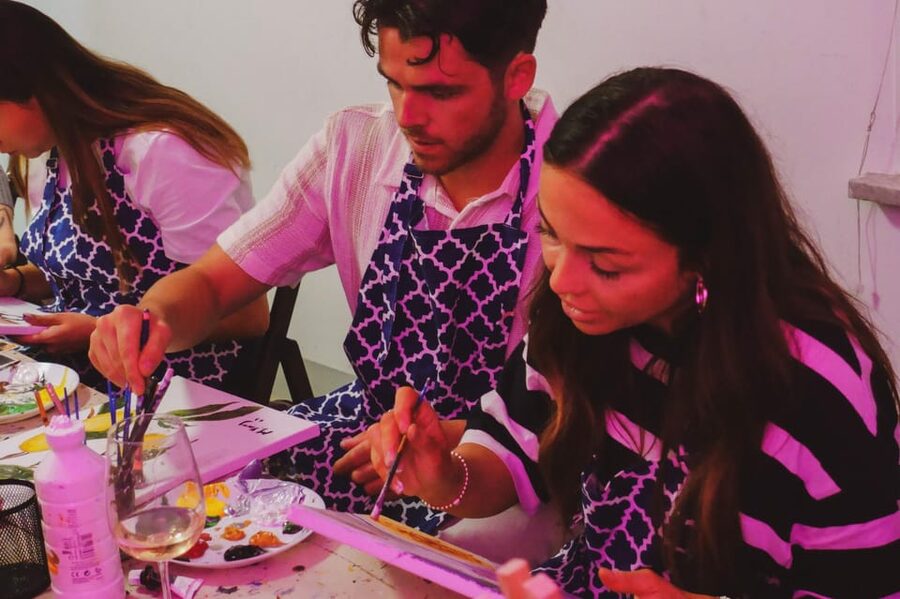 Rome: Tipsy Painting Class with Fine Wine and Arts - A 17th-Century Palazzio Studio, Right Where the Magic Happens