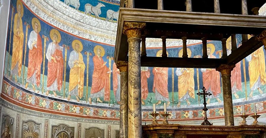 Rome: Tour of St. Clement's Basilica Underground Temples - San Clemente Above Ground, the Mosaic That Sets the Tone