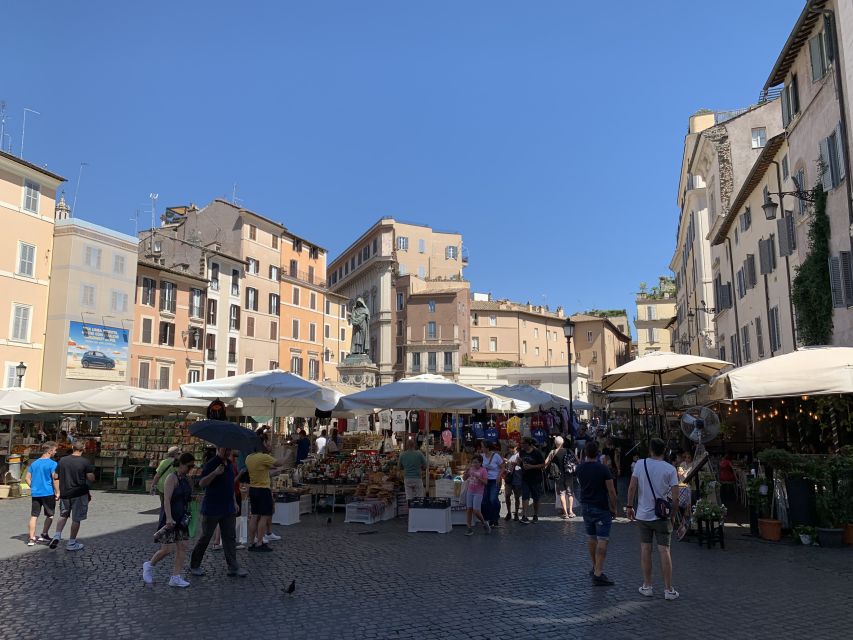 Rome: Trastevere and Roman Ghetto Guided Walking Tour - Campo de’ Fiori: history in the open, plus time for quick breaks